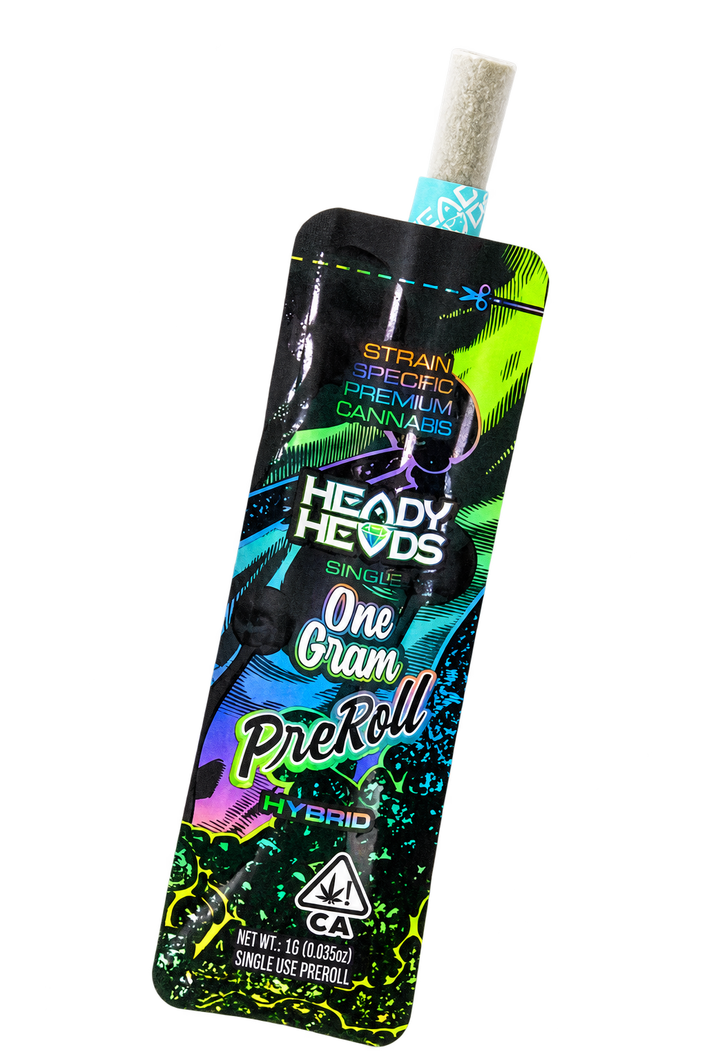 Heady Heads One Gram Hybrid pre-roll