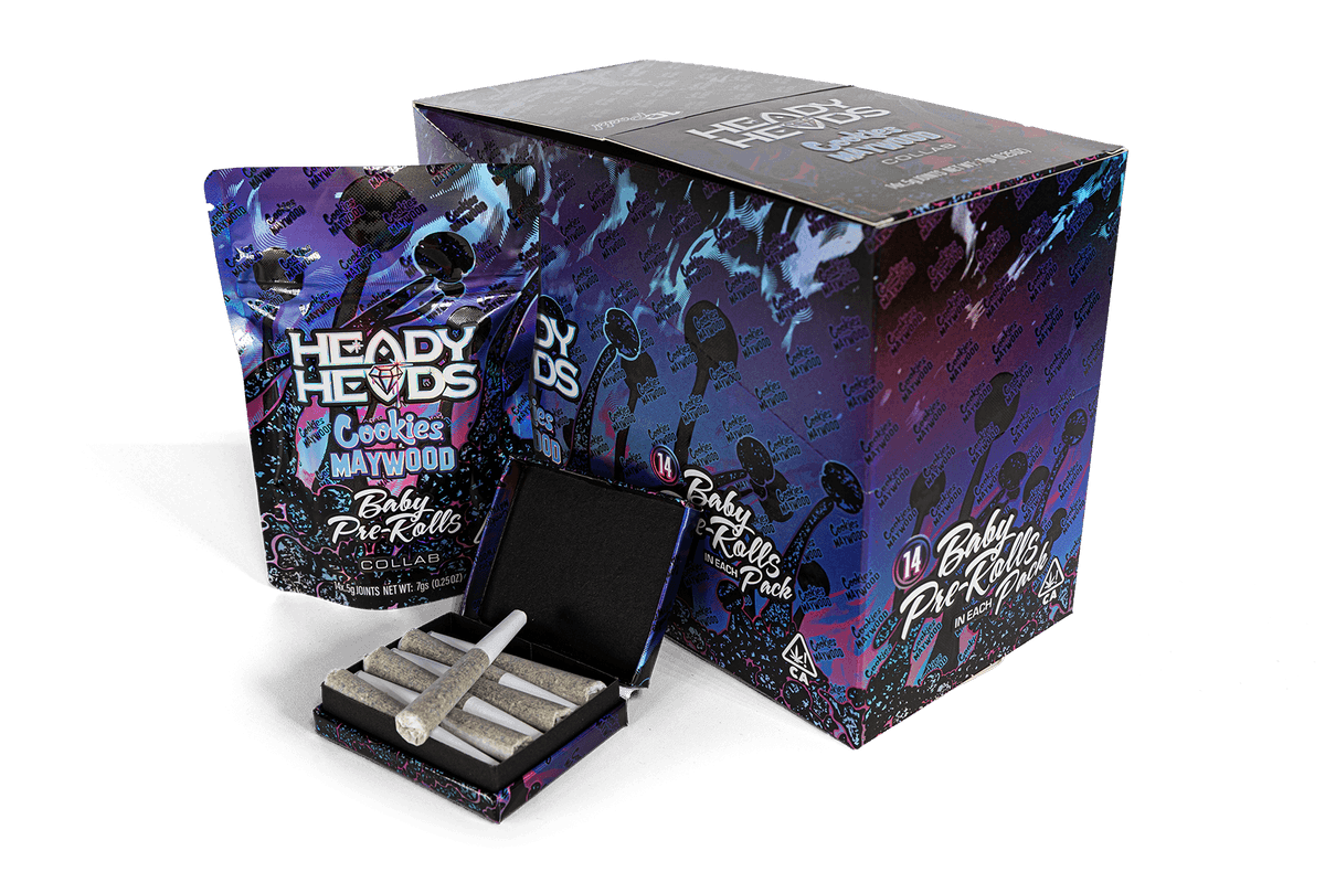 Heady Heads x Cookies Maywood collab box and pouch